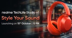 深红色 Beats 配色的 Techlife Studio H1（图片来源：Realme）