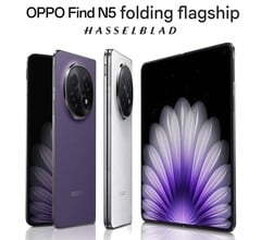 Oppo Find N5 将在中国推出缎黑、翡翠白和黄昏紫三种配色（图片来源：Oppo）