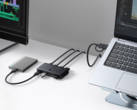 新款 Anker KVM 切换器提供一系列 USB-C 和 USB-A 端口。(图片来源：Anker）