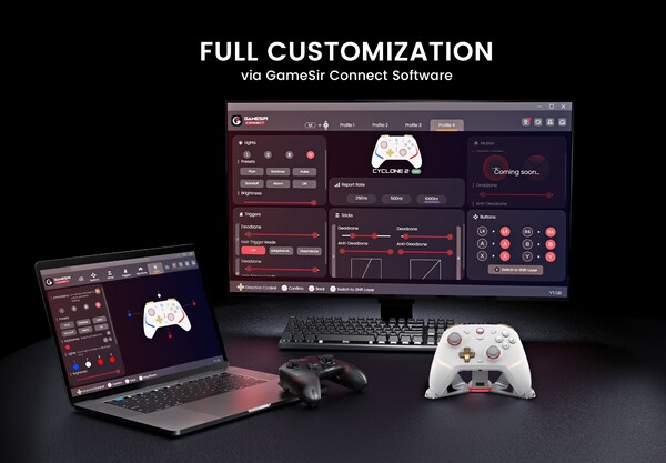 GameSir Connect 软件可让用户自定义 Cyclone 2 的功能（图片来源：GameSir）