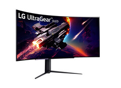 45GS95QE 是即将推出的两款 44.5 英寸 LG UltraGear OLED 游戏显示器之一，图为 45GR95QE。(图片来源：LG）