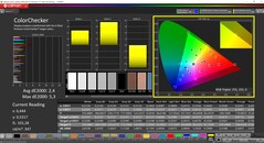 CalMAN ColorChecker（配置文件：原生：目标色彩空间：P3）