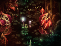 Dap 拥有阴森恐怖的像素艺术环境,只需几笔就能在美丽与恐惧之间切换。(图片来源:Steam)