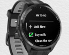 Garmin ComingUp 应用程序可用于在智能手表上管理待办事项列表。(图片来源：Garmin）