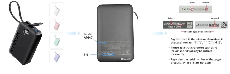 Anker Power Bank 20K (A1647) 受到影响。(图片来源：Anker）