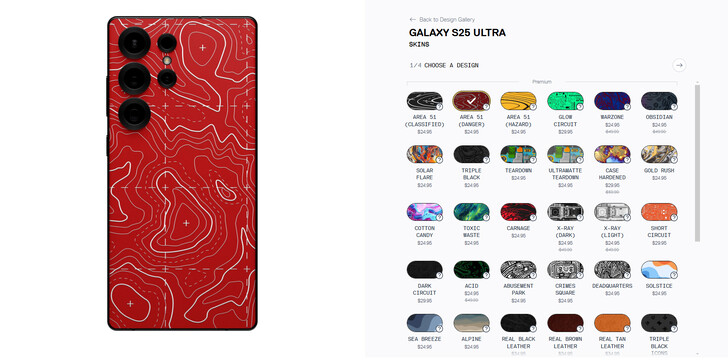 Galaxy S25 Ultra Dbrand 皮肤（图片来源：Dbrand）