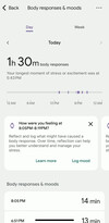 新版 Fitbit 身体反应与情绪页面。(图片来源：u/KeyAd5197 via Reddit）