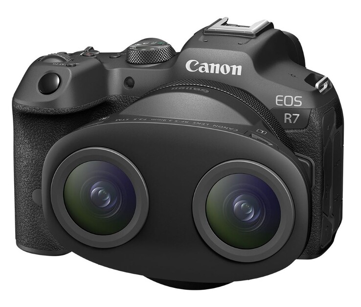 佳能 EOS R7 无反相机是唯一兼容双鱼眼镜头的机型。(来源：佳能）