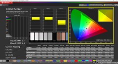 CalMAN ColorChecker（配置文件：AdobeRGB，色彩空间：AdobeRGB）