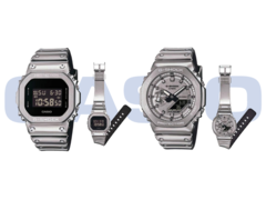 泄露的卡西欧 GM-2100YM-8A 和 GM-5600YM-8 设计图。(图片来源：G-Shock 大世界）