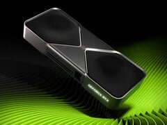 GeForce RTX 5060 系列显卡可能会采用 Nvidia 在 2025 年 CES 上展示的 Founders Edition 设计。(图片来源：Nvidia - 已编辑）