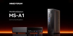 Minisoforum MS-A1 mini PC 配备 AMD 内核和高达 96 GB 的内存，裸机版本的起价为 259 美元。(图片来源：Minisforum）