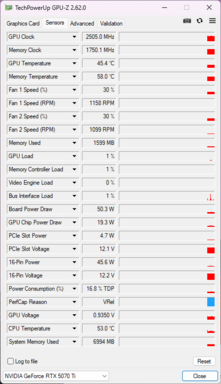 GPU-Z：微星GeForce RTX 5070 Ti Ventus 3X OC