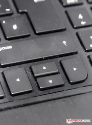 Two of the four arrow keys are (too) small.