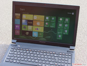 Outdoors with the Lenovo B575e.