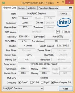 GPU information from GPUZ