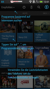 HTC Sense TV: A first orientation after the setup.