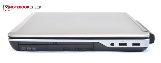 Right side: DVD, Audio, 2x USB 3.0