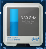 Intel Turbo Boost up to 3.3 GHz and 3.4 GHz for 2 active cores and 4 active cores, respectively