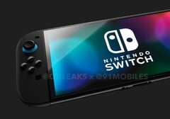 新款任天堂 Switch 2 可能很快就会亮相（图片来源：@Onleaks / 91mobiles）