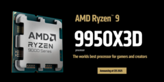 AMD Ryzen 9 9950X3D 和 Ryzen 9 9900X3D 正式发布（图片来源：AMD）