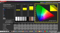 CalMAN ColorChecker（目标色彩空间P3）。