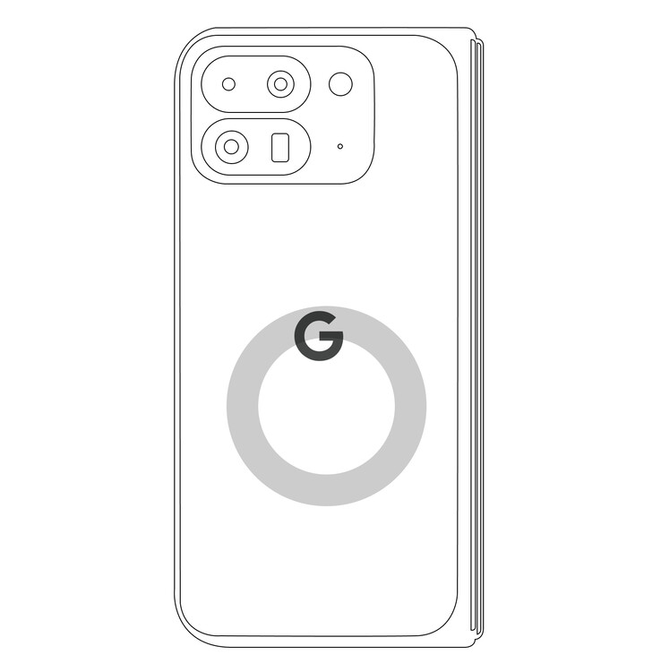 谷歌偏离中心的无线充电线圈设计可能会使 Pixel 9 Pro Fold 难以在任何垂直无线充电器上进行无线充电。(图片来源：谷歌）