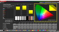 CalMAN ColorChecker（配置文件：原生，目标色彩空间：P3）