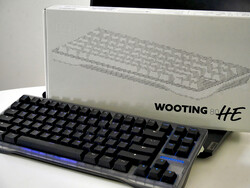 Wooting 80HE 配 PCR Ghost 外壳和双枪 PBT 键帽。(图片来源：Julian van der Merwe / Notebookcheck）