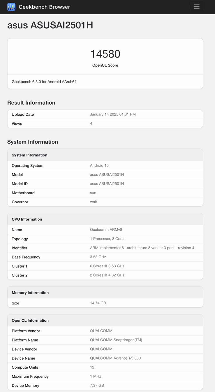 (图片来源：Geekbench）