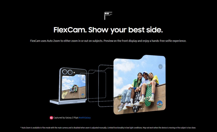 三星Galaxy Z Flip 6 FlexiCam（图片来自 Evan Blass）