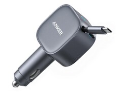 带有可伸缩 USB-C 电缆的 Anker Nano 75W 车载充电器。(图片来源：r/Anker subreddit）