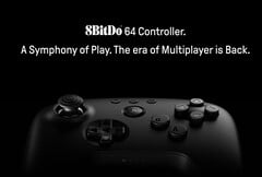 8BitDo 首次尝试的任天堂 64 手柄终于推出了黑色款式。(图片来源：8BitDo）