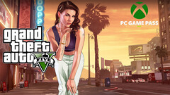 据报道，《GTA V》将在 Xbox PC Game Pass 上提供（图片来源：Rockstar Games 和 Xbox [已编辑]）。