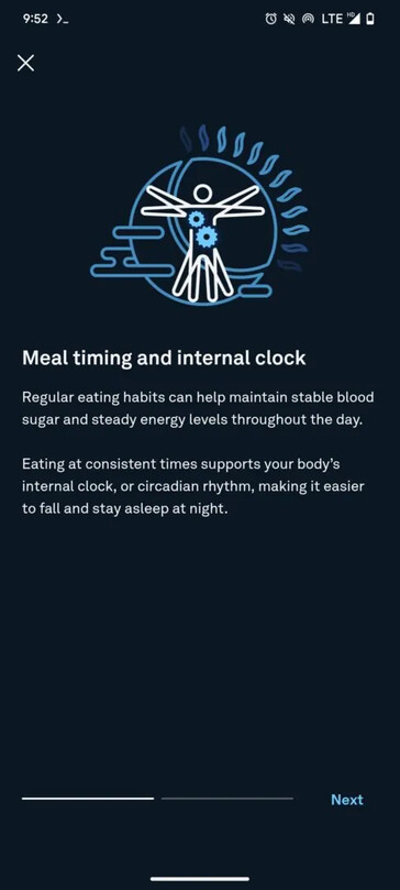 Oura 膳食记录工具的截图。(图片来源：Android Authority）