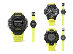 泄露的卡西欧 G-Shock 救援黄色系列手表。型号分别为 GPR-H1000RY-1A9、GW-9500MRY-1A9 和 GR-B300RY-1A9。(图片来源：@morgan_gshock on Instagram）