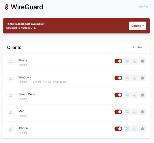 WireGuard Easy 提供最简单的 VPN 设置，让您可以从任何地方、通过任何设备访问家庭网络。(图片来源：Own）