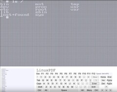 LinuxPDF 在 PDF 文件中运行 Linux 时执行 &quot;ls &quot;命令的控制台截图。(图片来源：Github 上的 Ading2210）