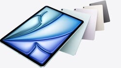 iPad Air 11 (2024) 有太空灰、紫、蓝和星光四色可供选择。