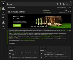 通过 Nvidia 应用程序下载 NvidiaGeForce Game Ready 驱动程序 572.16（图片来源：Own）