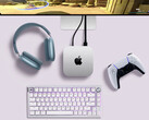 Apple 为配备索尼 DualSense 控制器的全新 Mac mini 做广告。(图片来源： )Apple