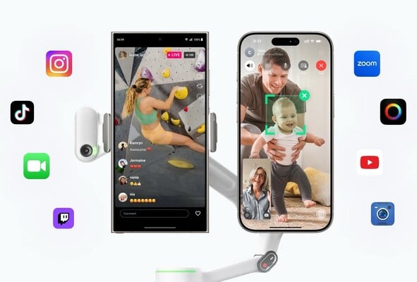 Flow 2 Pro 现在可以与Android 手机和第三方应用程序配合使用（图片来源：Insta360）